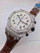 Swiss replica Audemars Piguet Watch Diamond case Brown Leather (2)_th.jpg